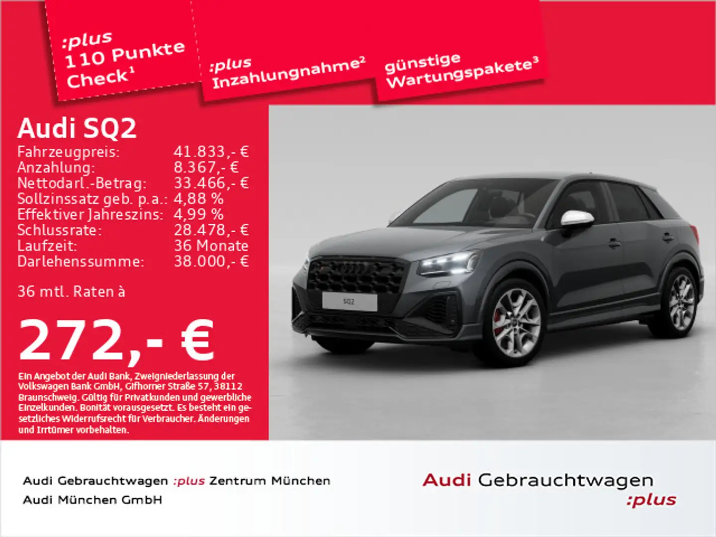 Audi SQ2 TFSI S tronic Matrix/ACC/Navi+/Privacy Grau - 1