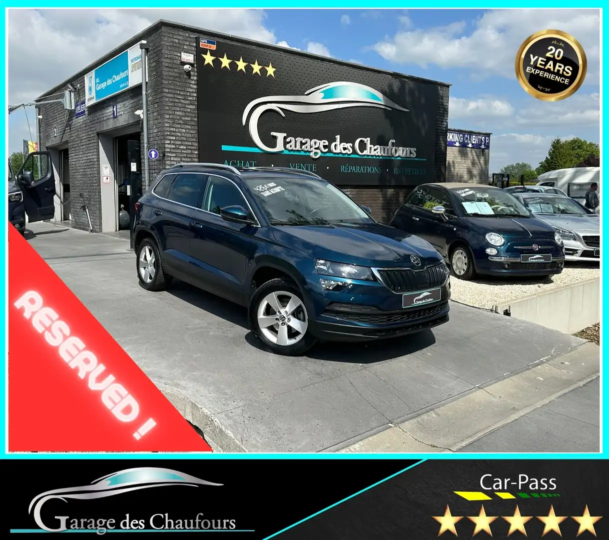 Skoda Karoq 2.0 TDi - ! 4x4 ! - DSG - CarPlay - Camera - Eu6d Bleu - 1