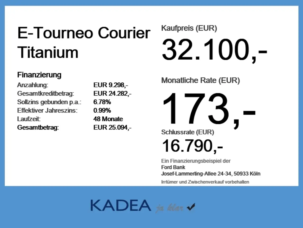 Ford Tourneo Courier E- Titanium NAVI*SHZ*PDC*CAM*LM17 4