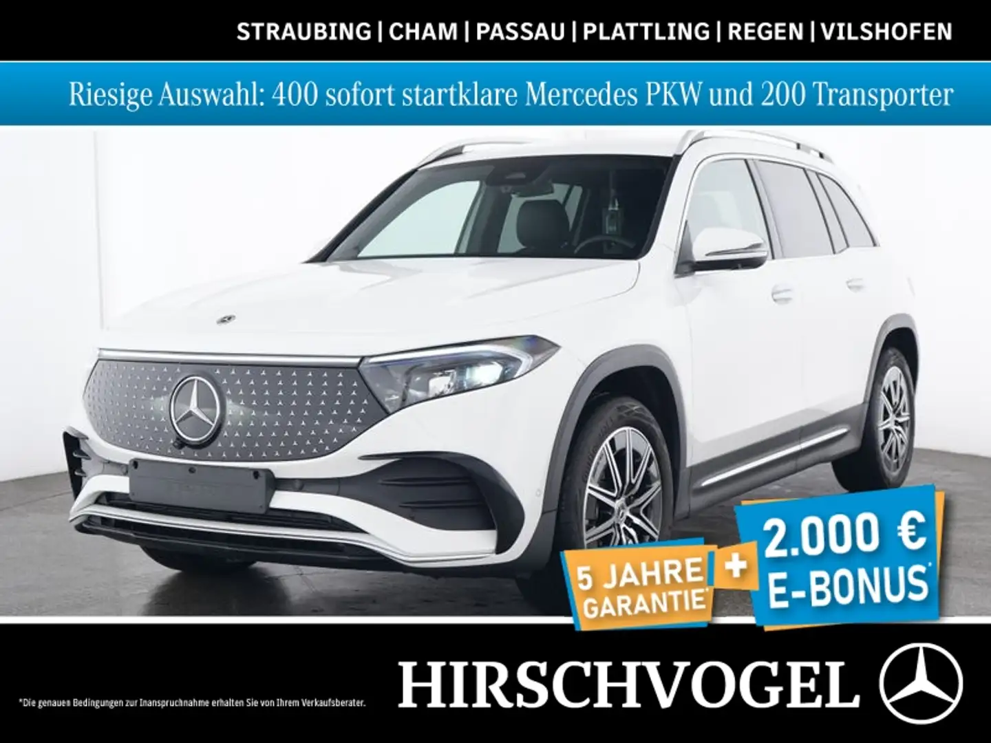 Mercedes-Benz EQB 350 4M AMG-Line+AHK+DISTRONIC+KEYLESS+360°-K Weiß - 1