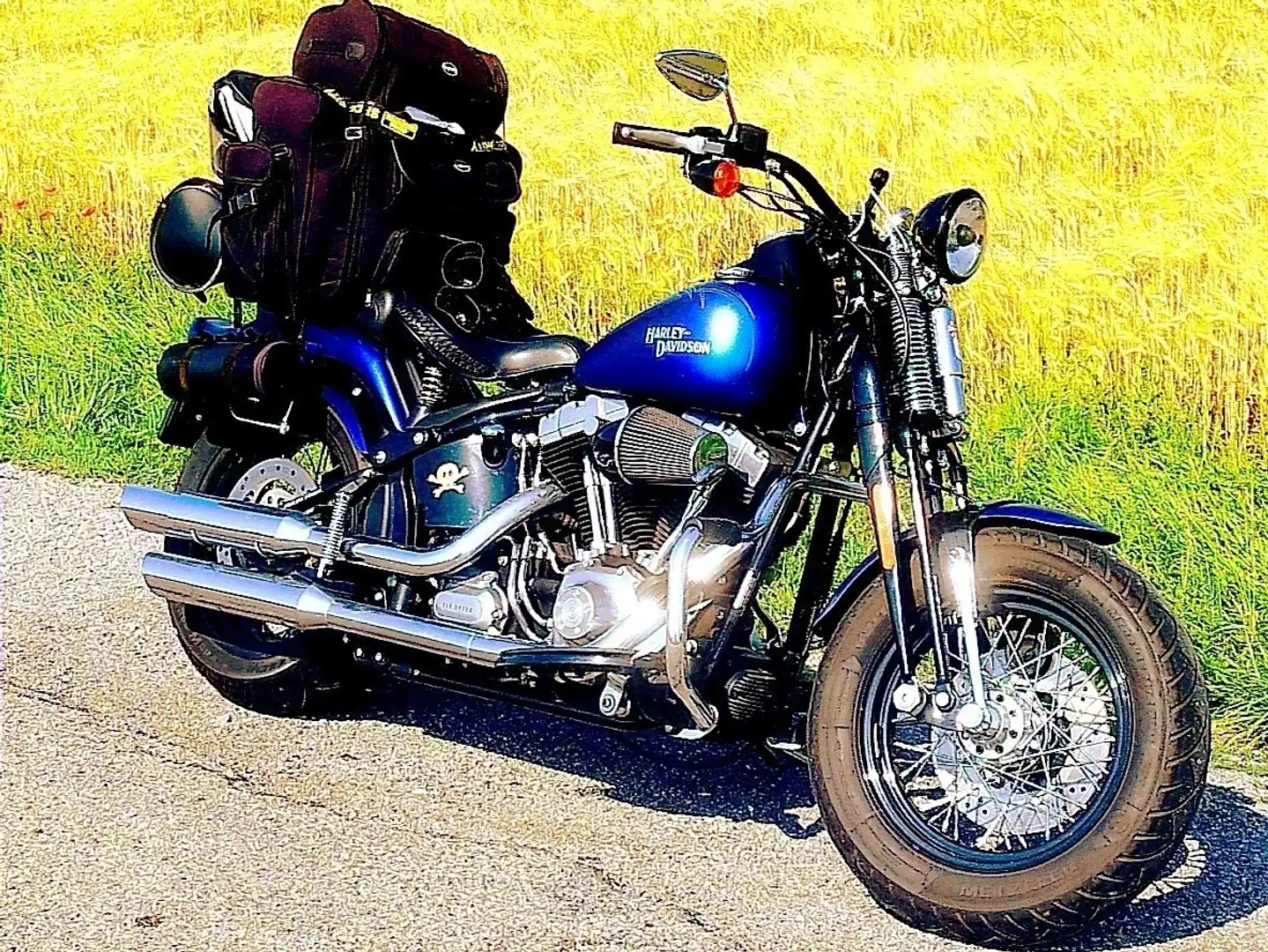 Harley-Davidson Softail CROSS BONES ☠️ Bleu - 2