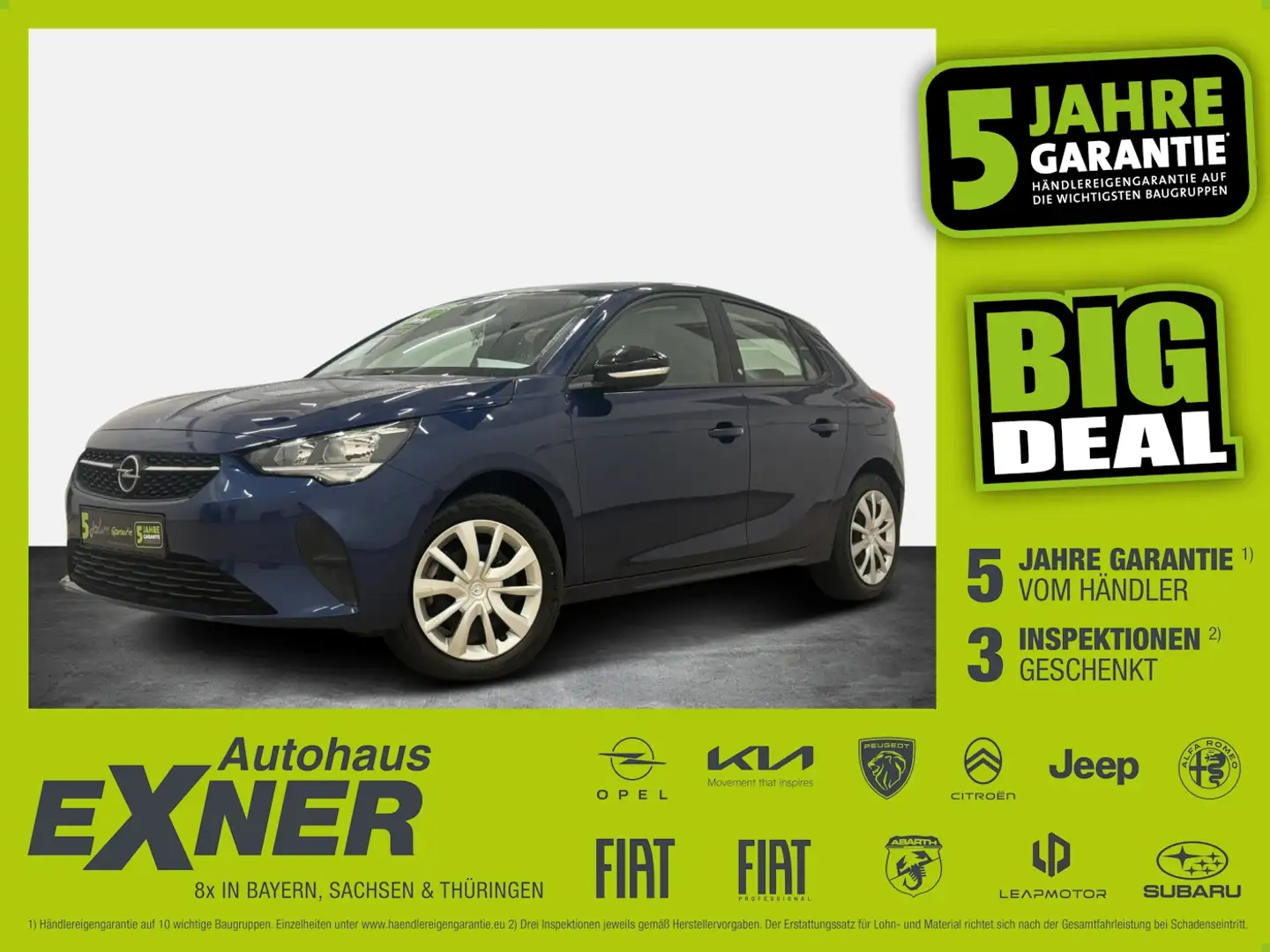 Opel Corsa-e EDITION -50kWh *Inkl. Batteriezertifikat Modrá - 1