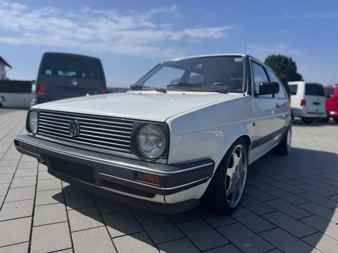 Volkswagen Golf II Automatik/Oldtimer/Porschefelgen/Schiebedach Weiß - 1