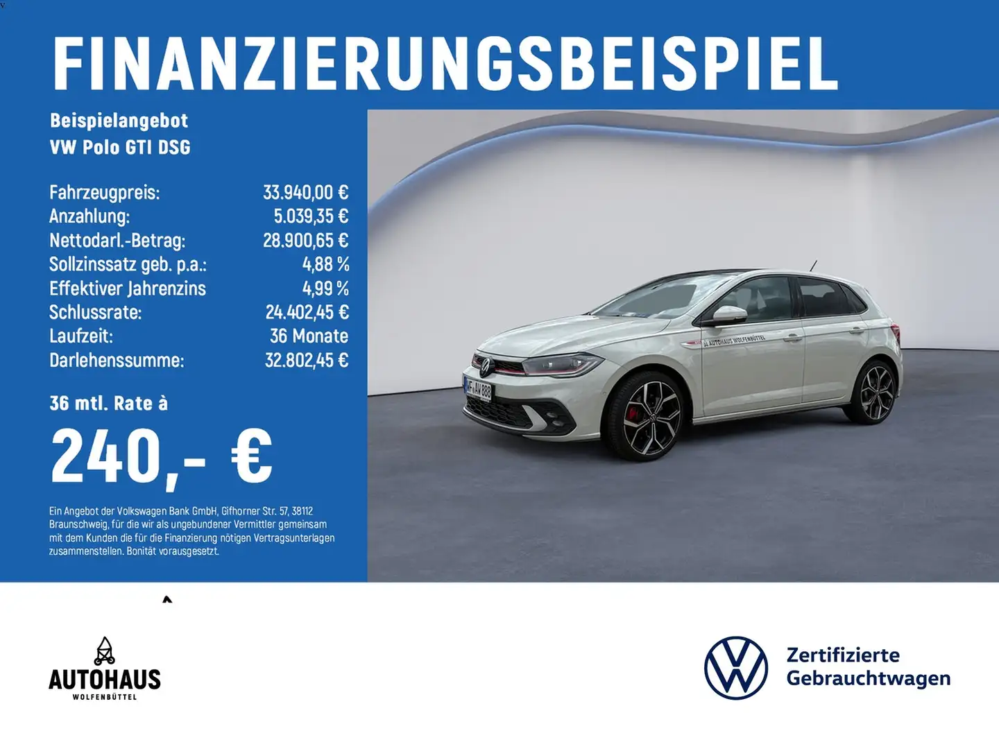 Volkswagen Polo GTI DSG BEATS KAMERA PANO VIRTUAL Gris - 2