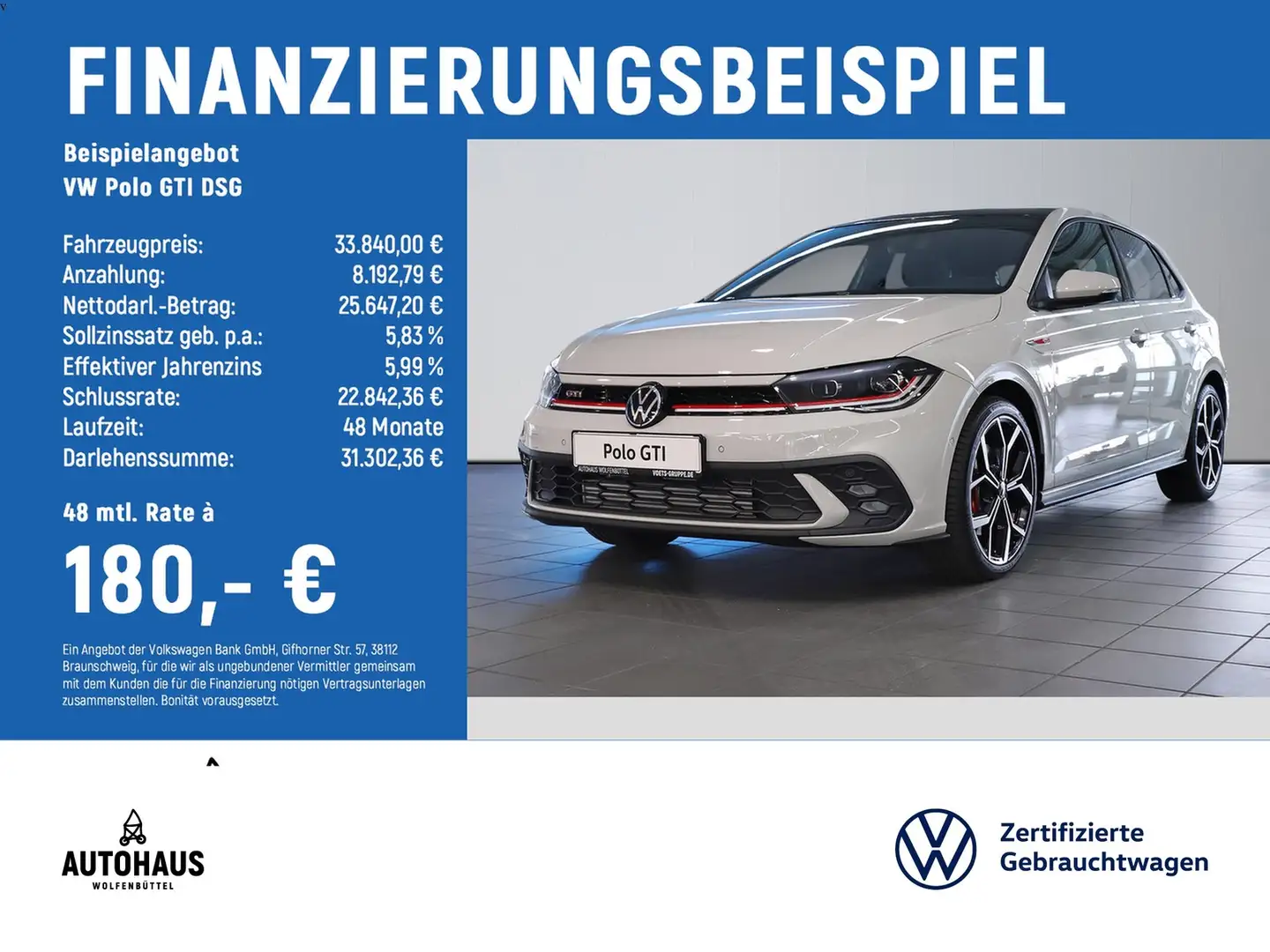 Volkswagen Polo GTI DSG BEATS KAMERA PANO VIRTUAL Grau - 2
