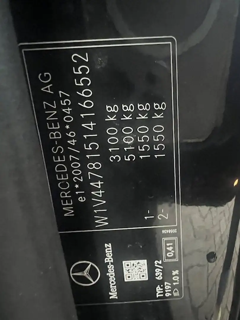 Mercedes-Benz V 220 A3 XXL - 45000 EX BTW Nero - 2