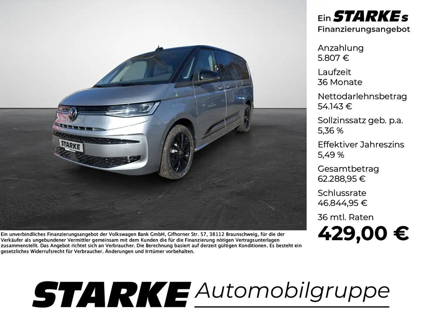 Volkswagen T7 Multivan 2.0 TDI DSG Edition lang Argintiu - 1