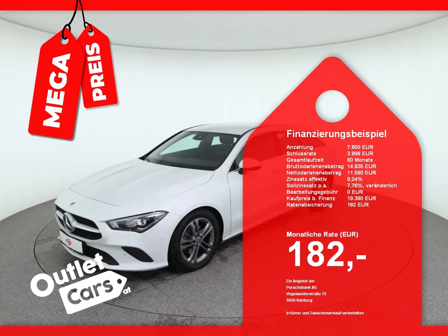 Mercedes-Benz CLA 180 d Aut. Shooting Brake ASSIST+LEDER+NAV+RFK Weiß - 1