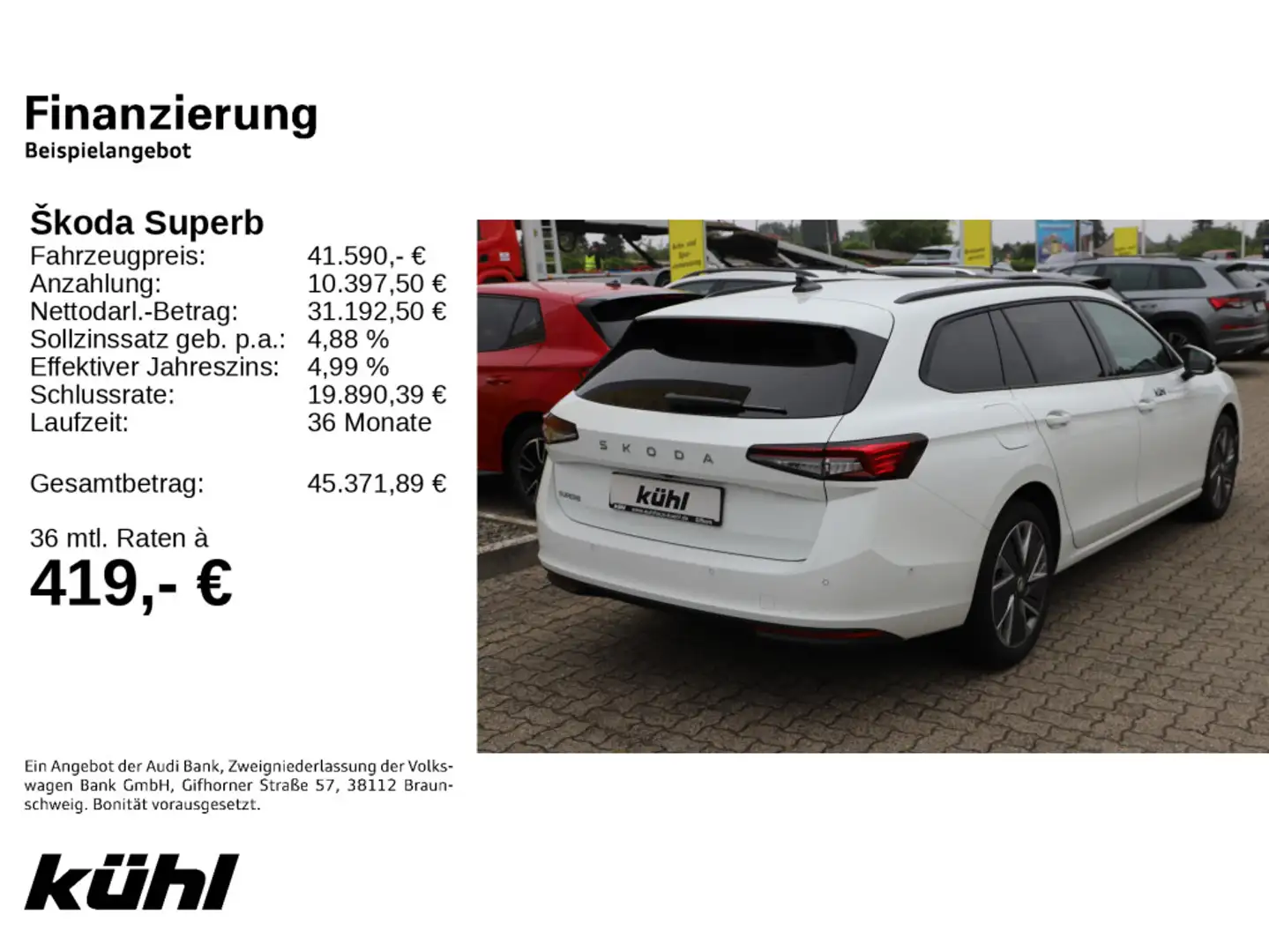 Skoda Superb IV Combi 2.0 TDI DSG Selection Weiß - 2