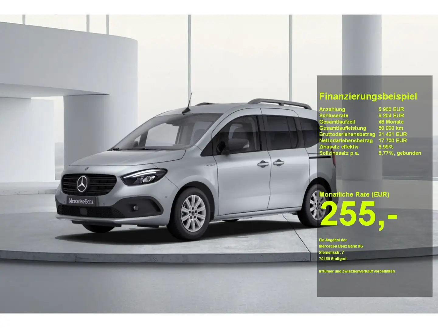 Mercedes-Benz Citan e TOURER PROGRESSIVE - LED, KAMERA, e Argent - 1