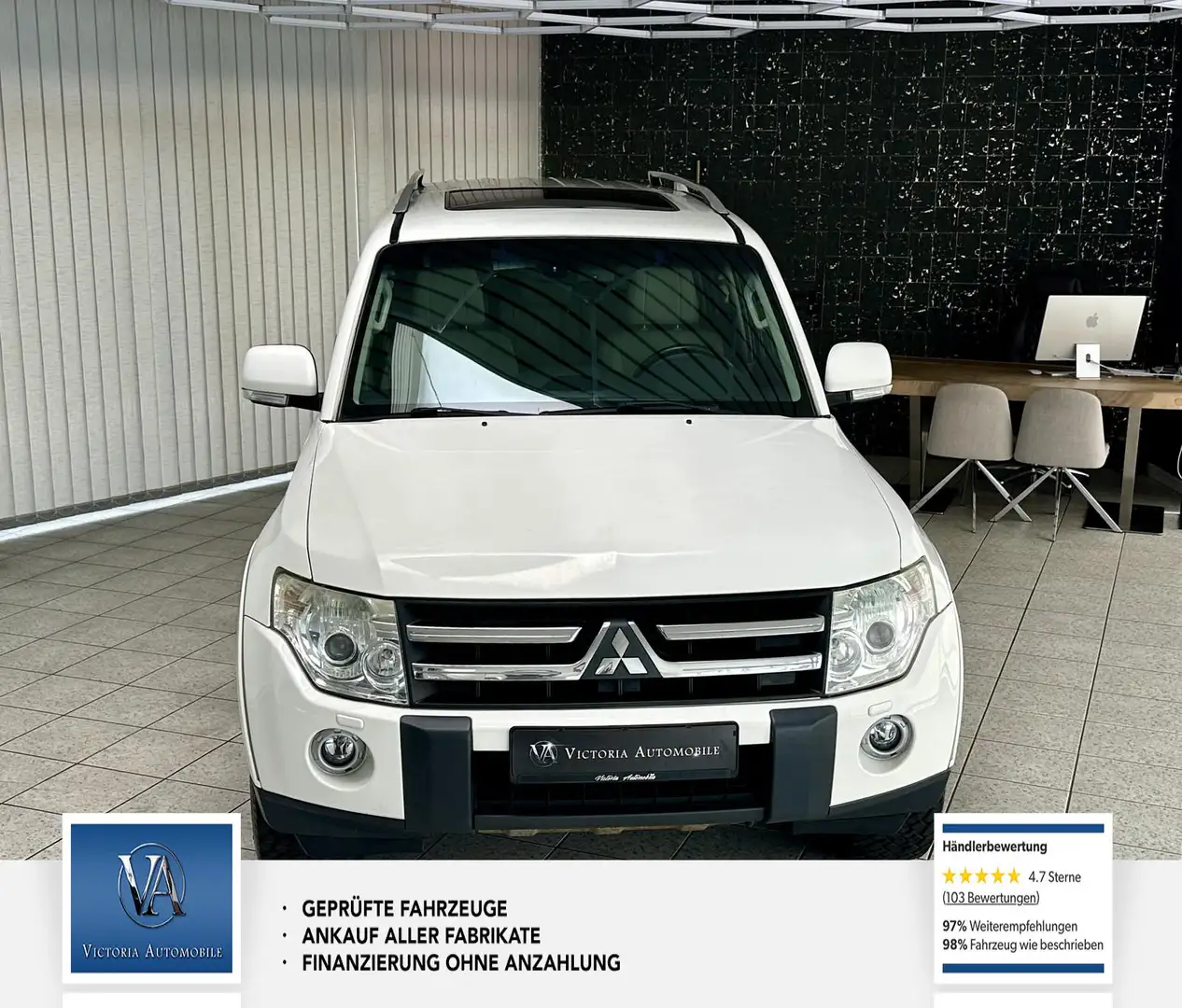 Mitsubishi Pajero 3.2 DI-D Instyle 7 Sitzer* Leder* AHK* Xenon Blanc - 2