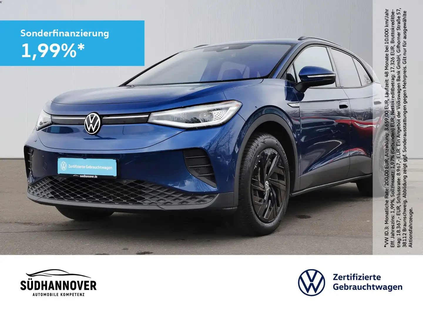 Volkswagen ID.4 Pro Performance AHK+NAVI+LED+SHZ+PDC+GRA Bleu - 1