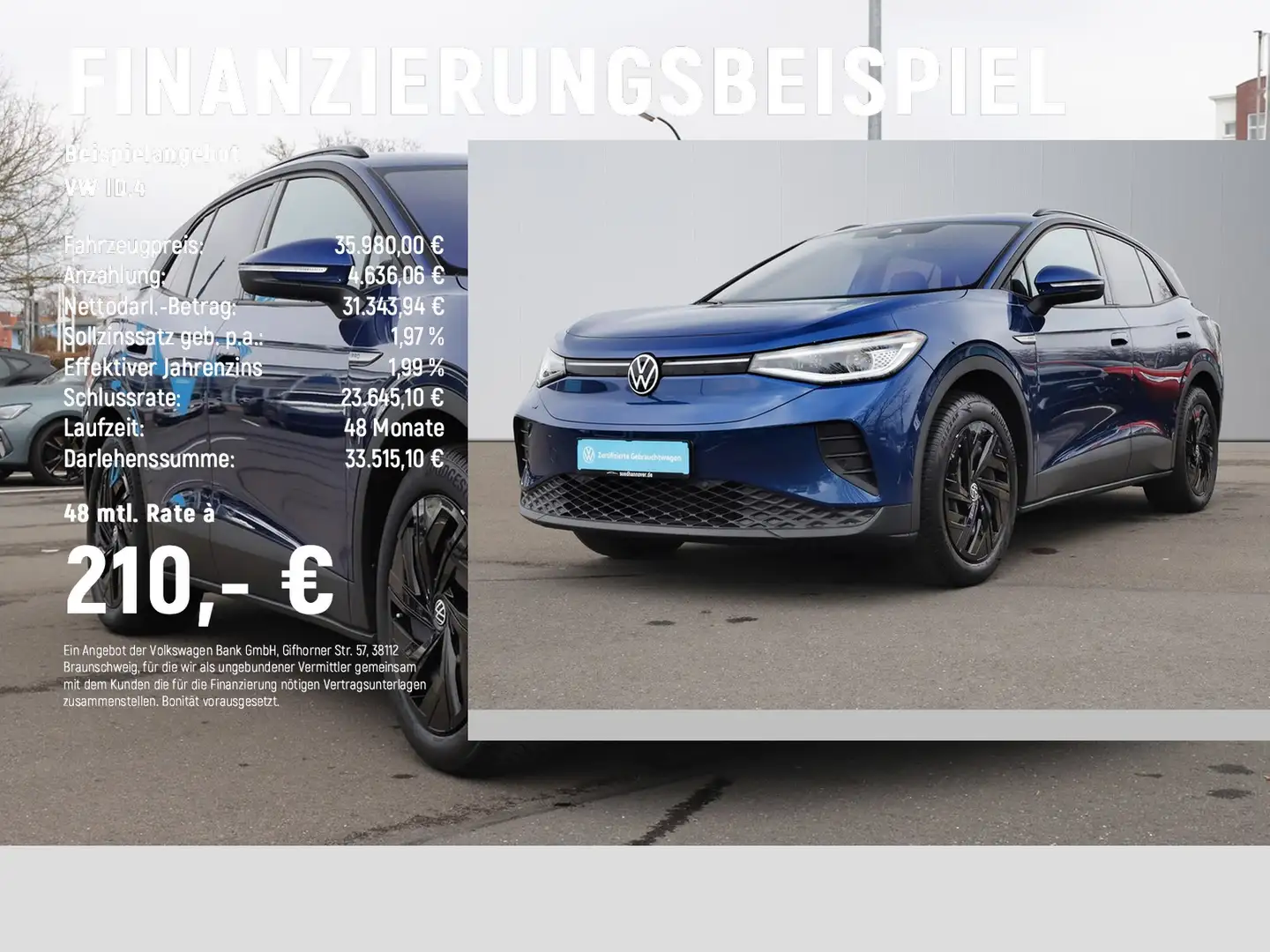 Volkswagen ID.4 Pro Performance AHK+NAVI+LED+SHZ+PDC+GRA Blau - 2