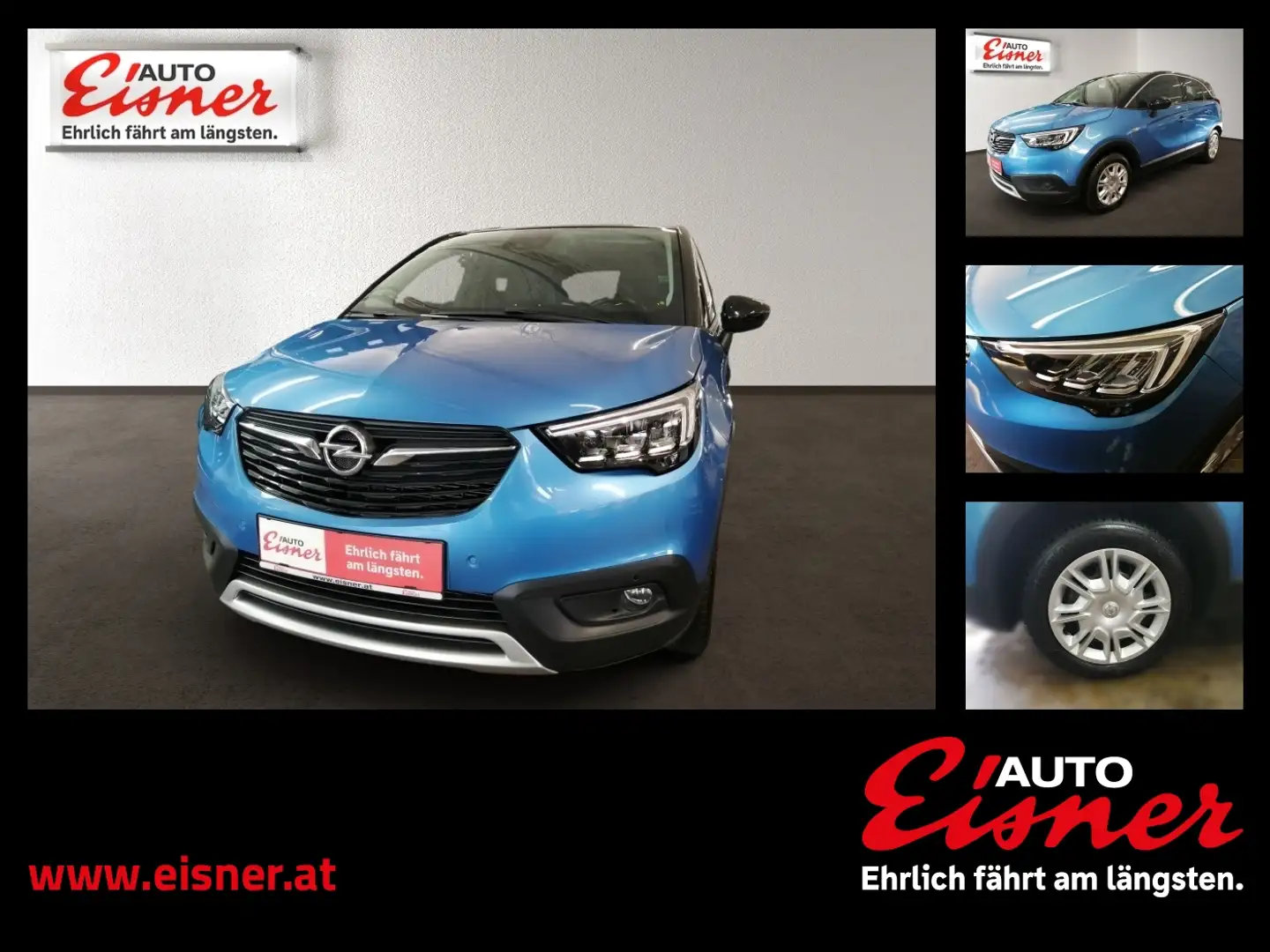 Opel Crossland X 1.2 Automatik,  8 Fach Bereift Blau - 1