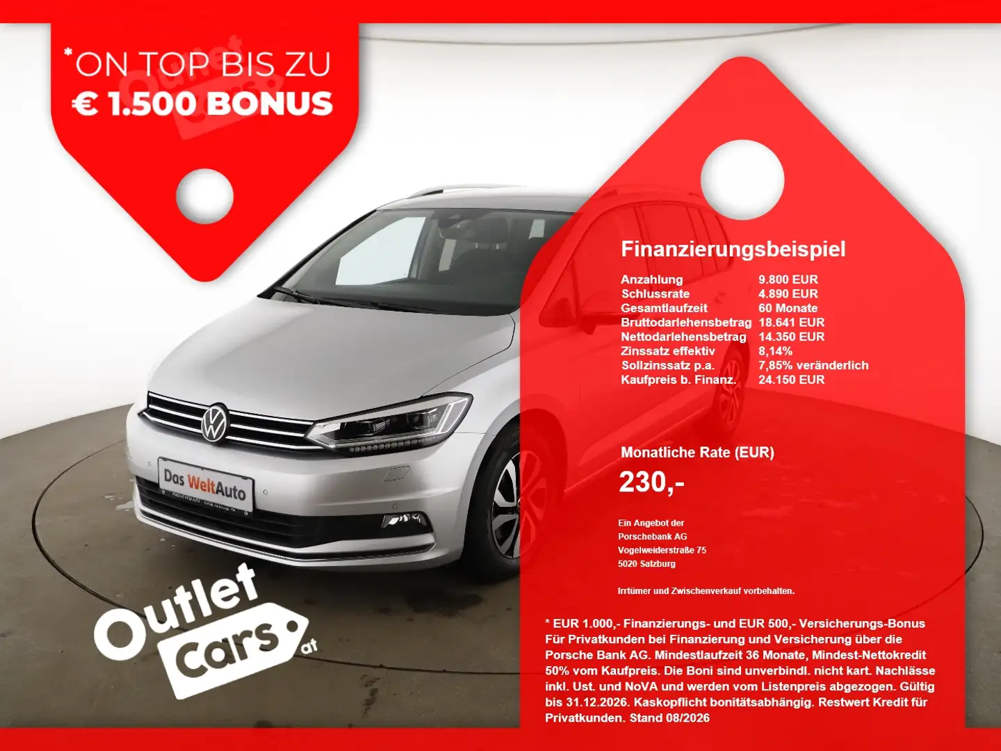 Volkswagen Touran 2.0 TDI BMT Comfortline AUT Silber - 1