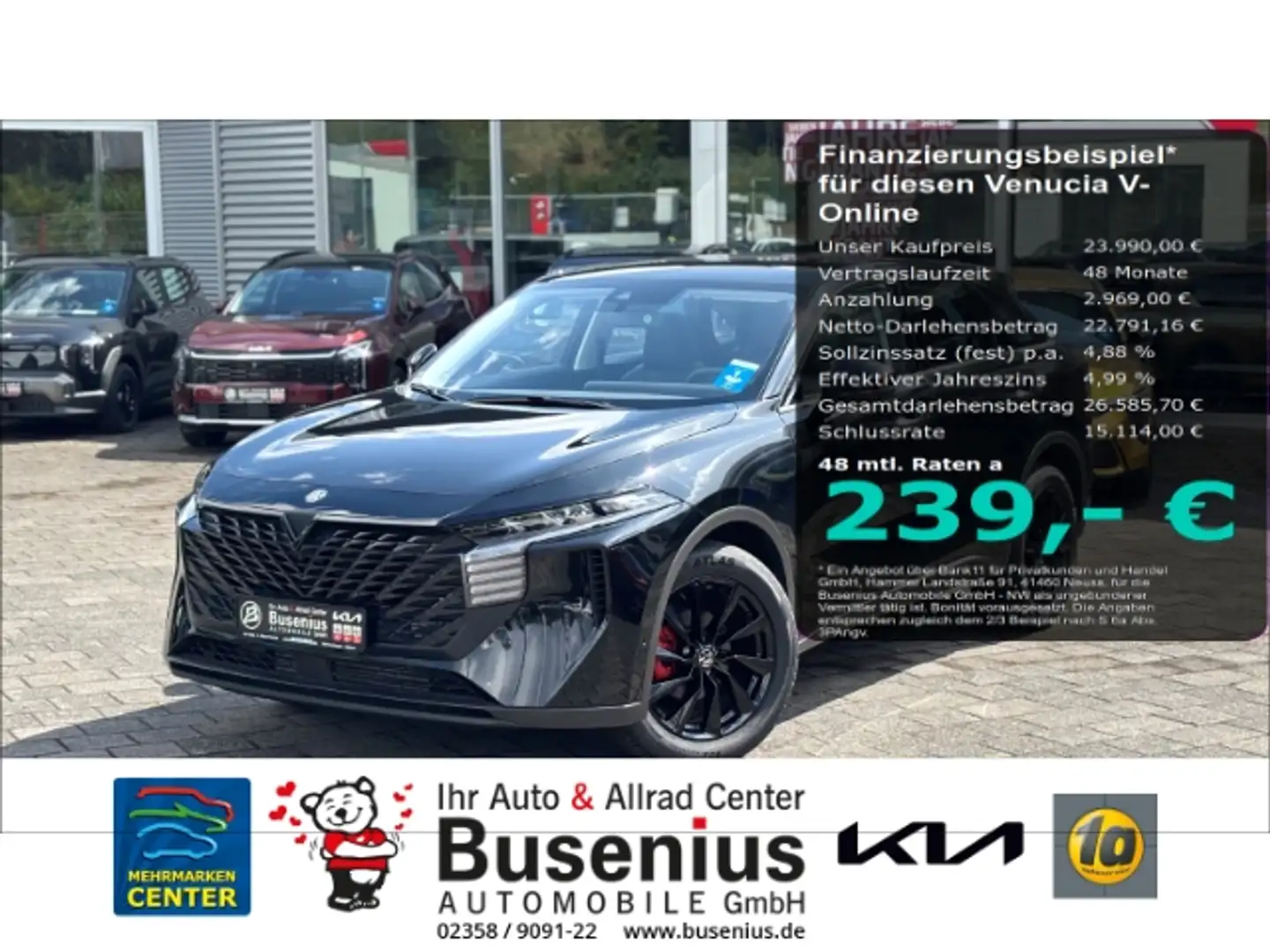 Venucia V-Online 1.5T Premium E2 DCT +LED+360°+Pano+19Zoll Schwarz - 1