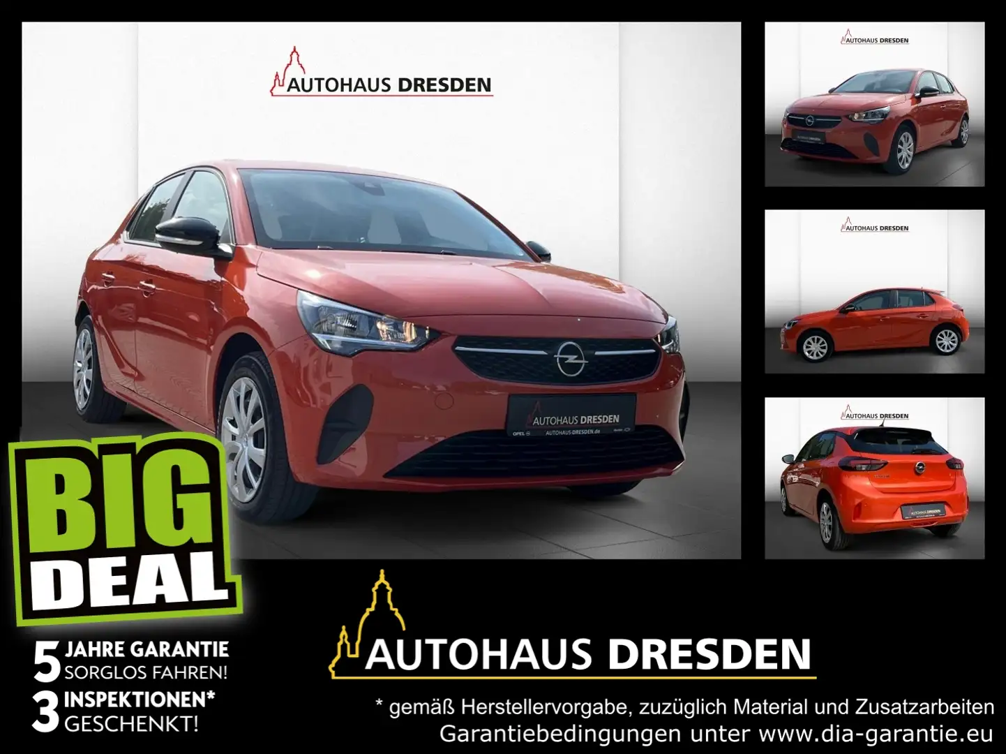 Opel Corsa F e Edition KlimaA+PDC-AUT+SpurH. Oranje - 1