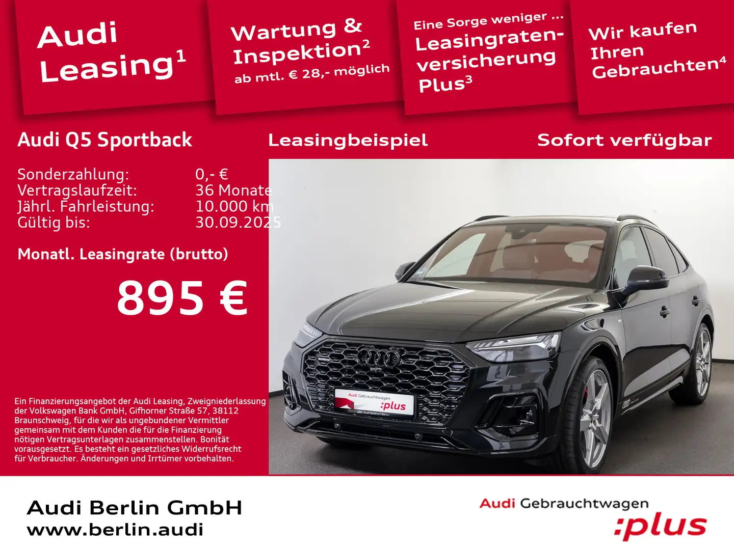 Audi Q5 S line 40 TDI quattro S tronic Schwarz - 1