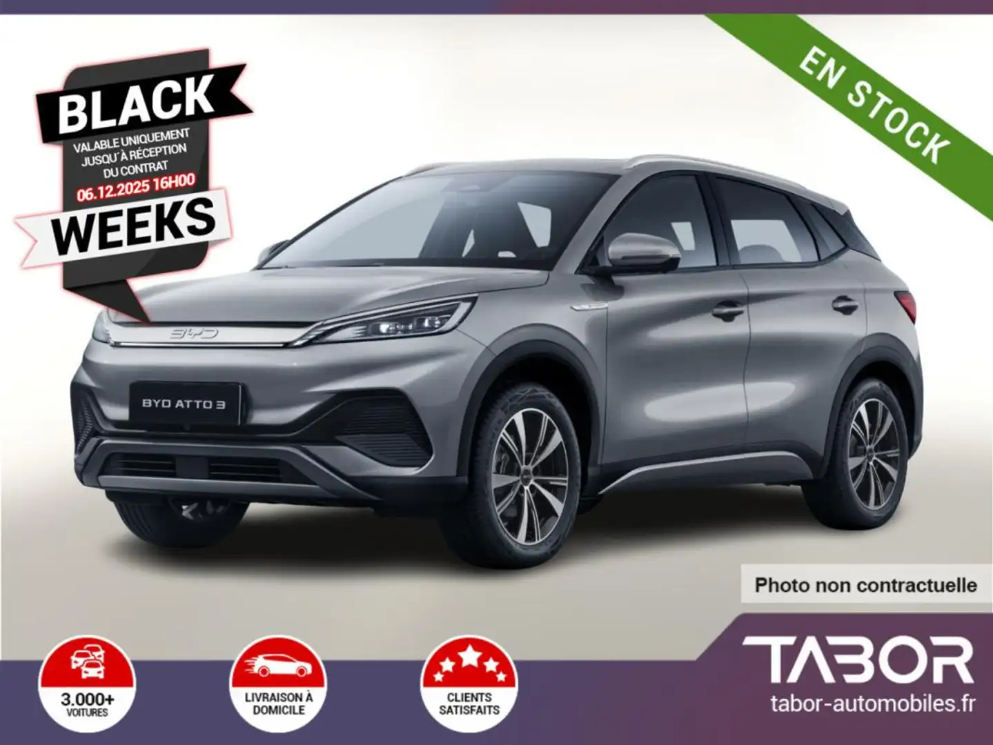 BYD Atto 3 Design Pano GPS 360cam ACC keyl Gris - 1