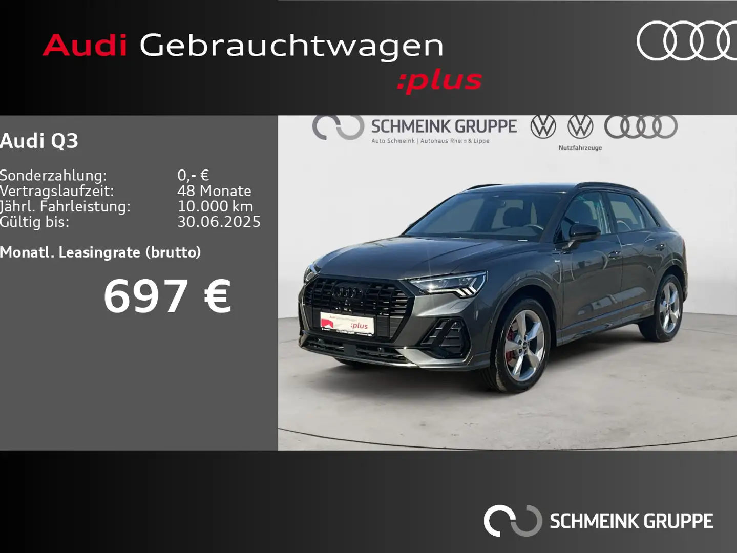 Audi Q3 S line 40 TDI 2x S line quattro 360° Matrix Grau - 1