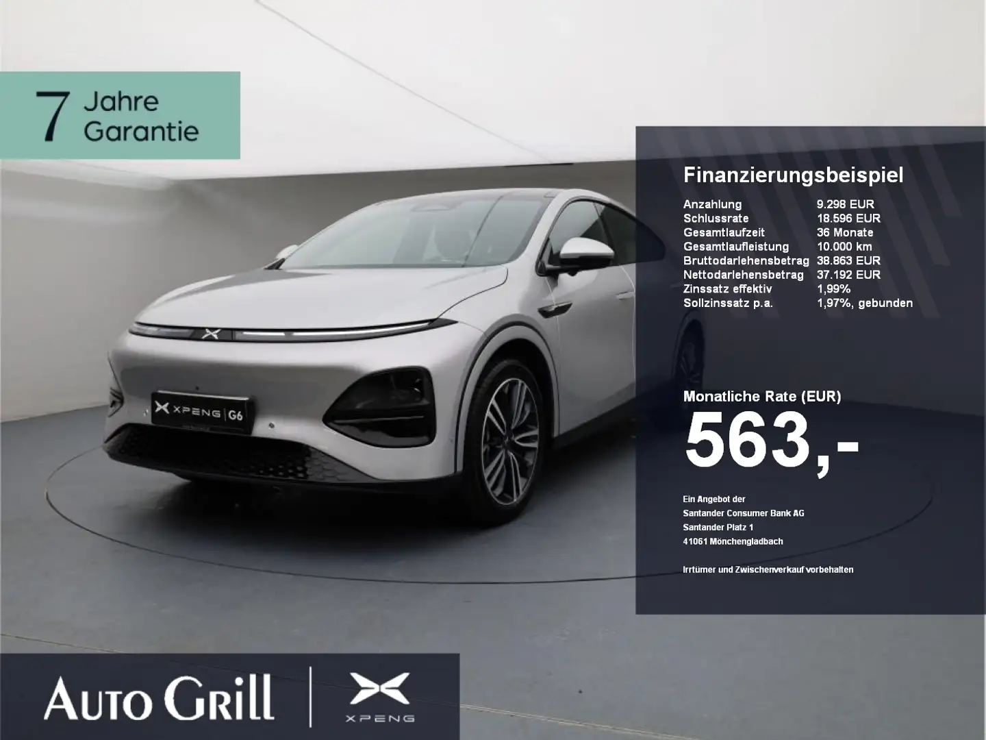 Xpeng G6 AWD Performance Anhängerkupplung CarPlay Argent - 1
