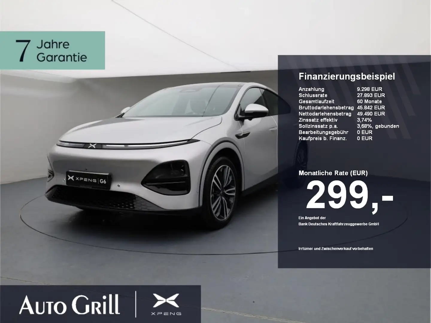 Xpeng G6 AWD Performance Anhängerkupplung CarPlay Gümüş rengi - 1