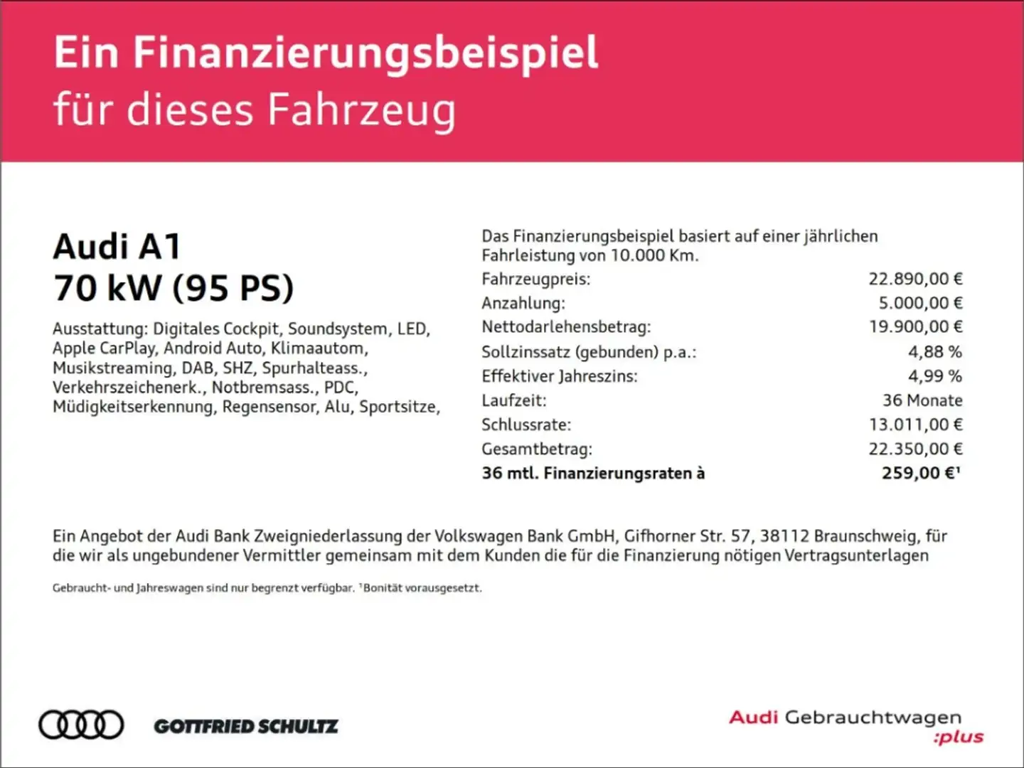 Audi A1 Sportback 25 TFSI advanced VIRTUAL CARPLAY PDC Schwarz - 2