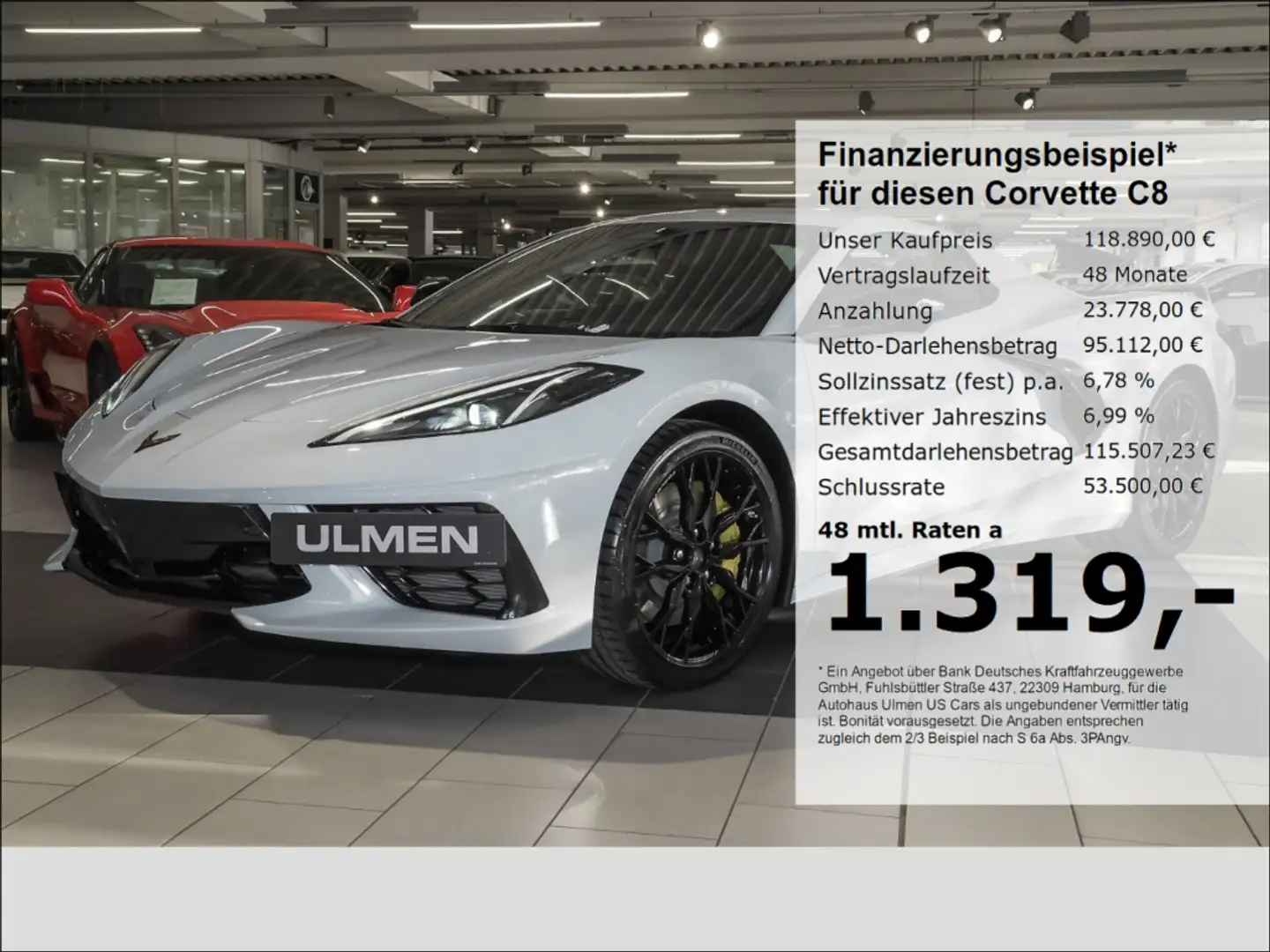 Corvette C8 Stingray Cabriolet 3LT Frontlift Vollausstattung Сірий - 1