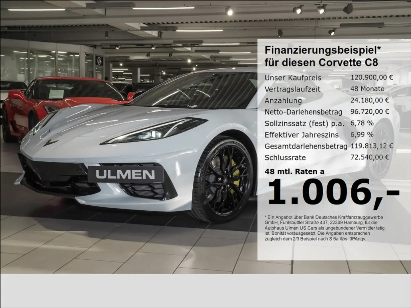 Corvette C8 Stingray 3LT Voll +€5.000,- Inzahlungnahme-Prämie* Grau - 1