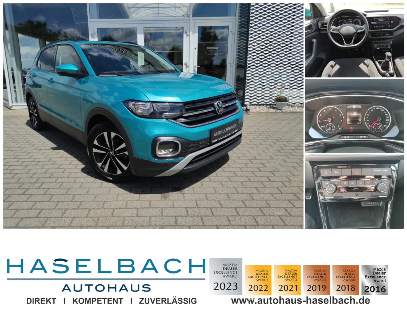 Volkswagen T-Cross United ACC Klimaaut Sitzheizg Einparkhilfe Freispr Blau - 1