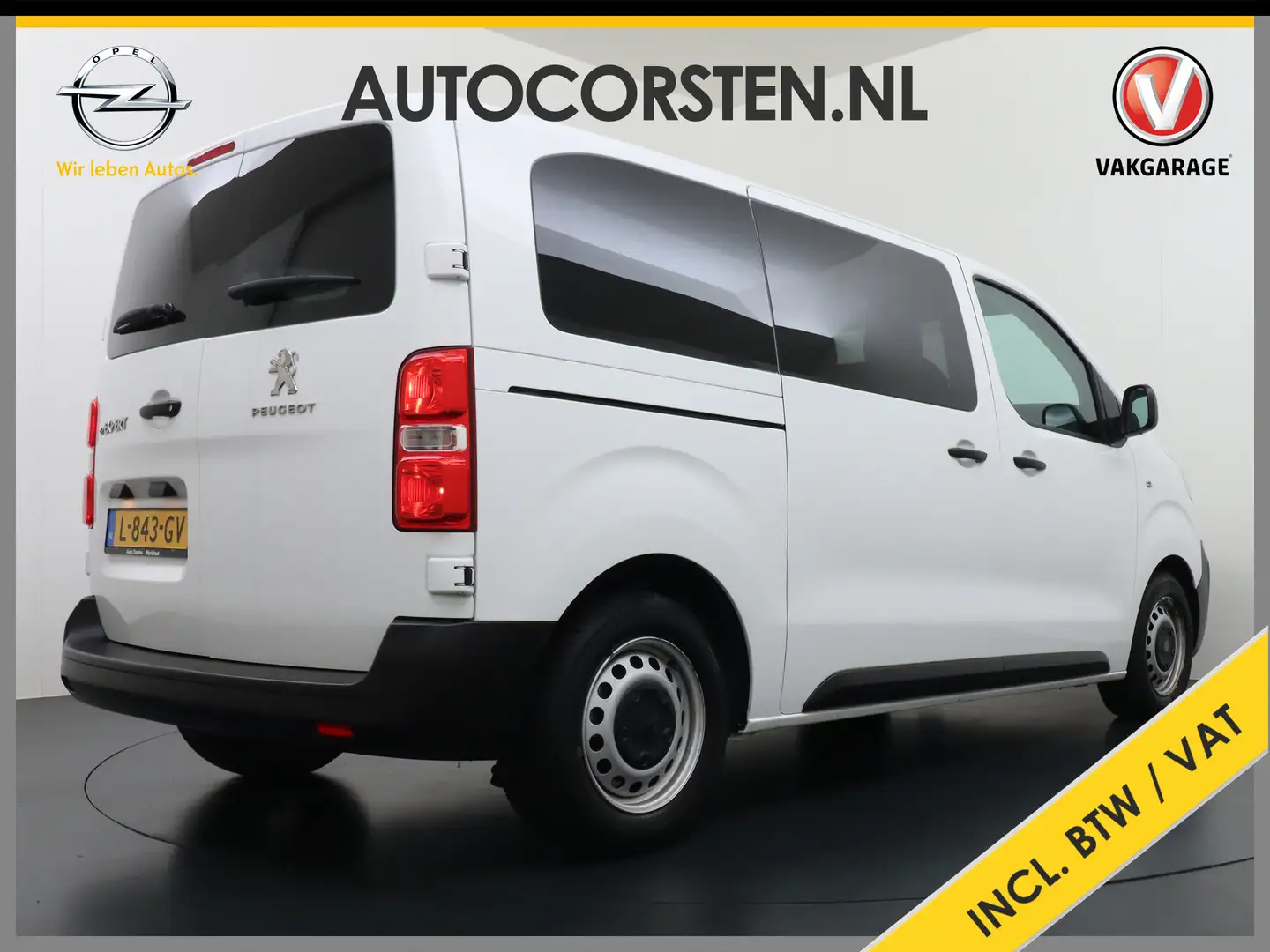 Peugeot e-Expert EV 50kWh 9-Persoons Airco Navi* Apple Carplay Andr Blanc - 2