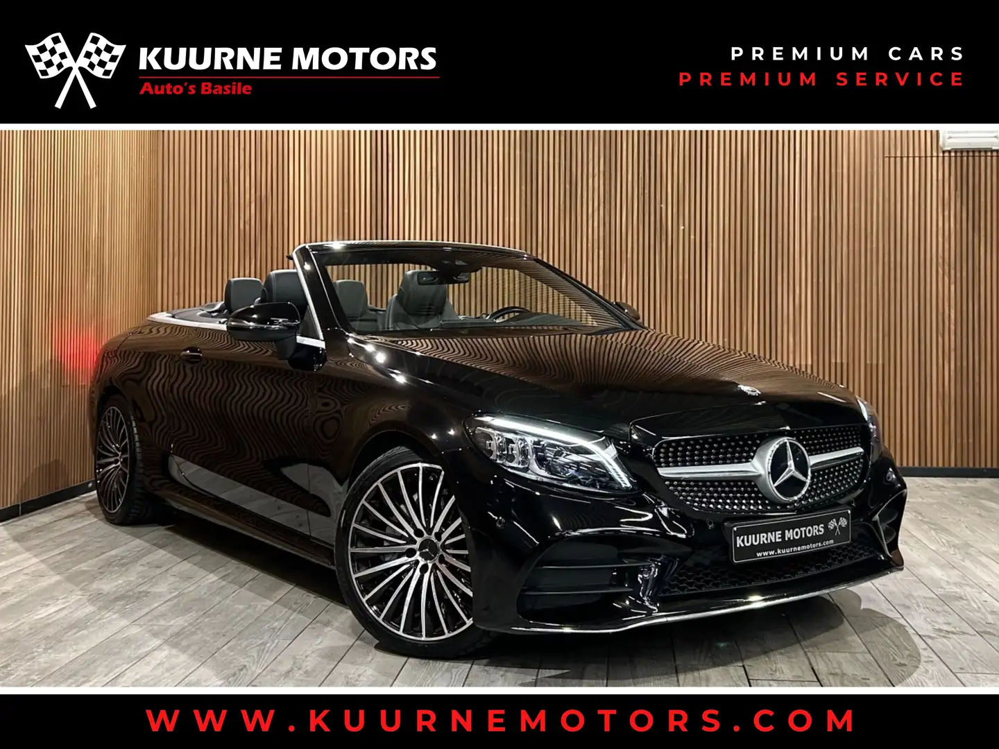 Mercedes-Benz C 220 d Cabrio AMG Line Alu19"/Cam/Led/Gps *1j garantie* Zwart - 1