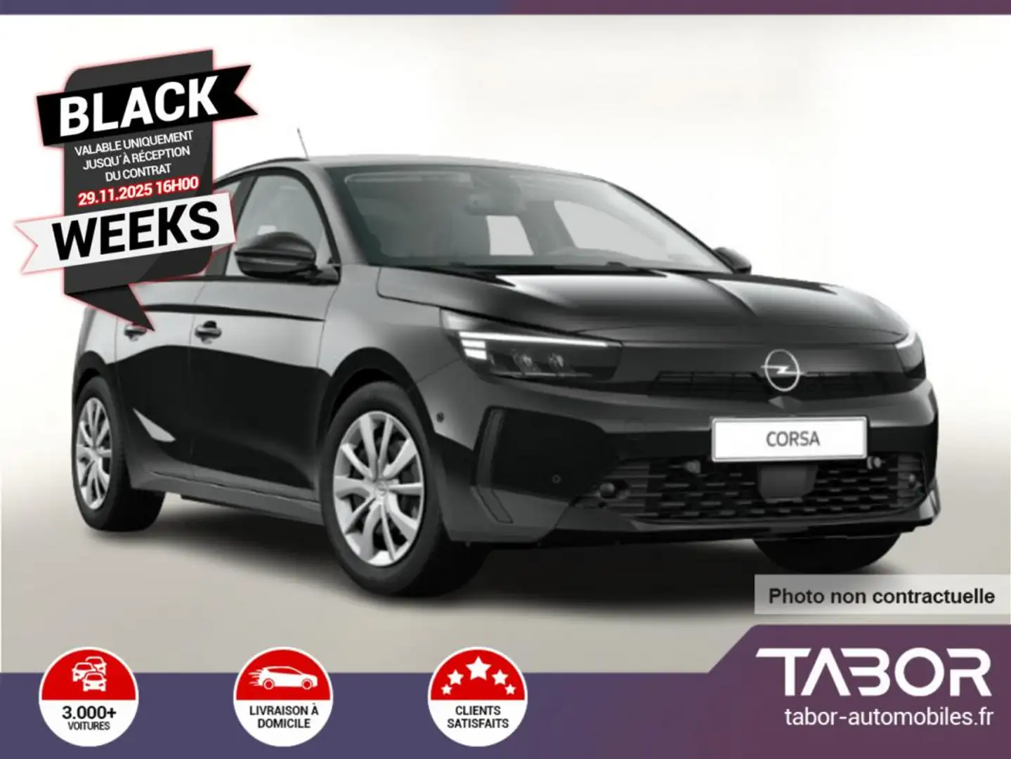 Opel Corsa 1.2 100 LED ComfortP Cam PDC Noir - 1