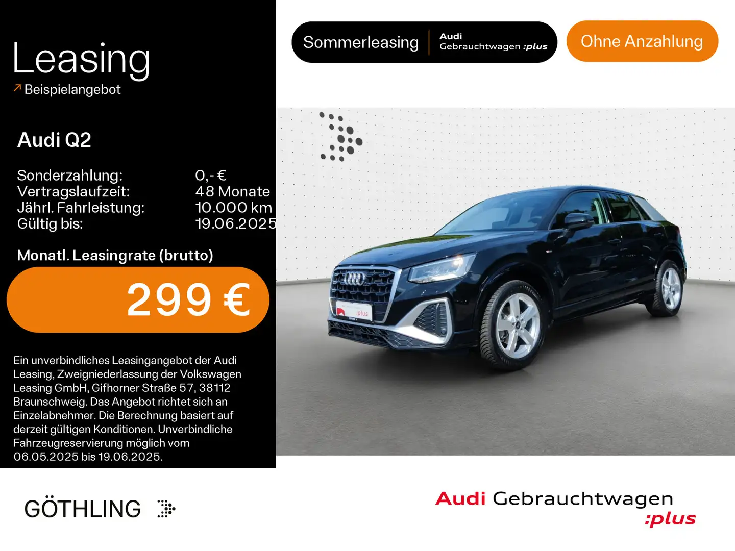 Audi Q2 35 TFSI S line S tro*LED*Virtual*Navi Vorb*Sp Schwarz - 1