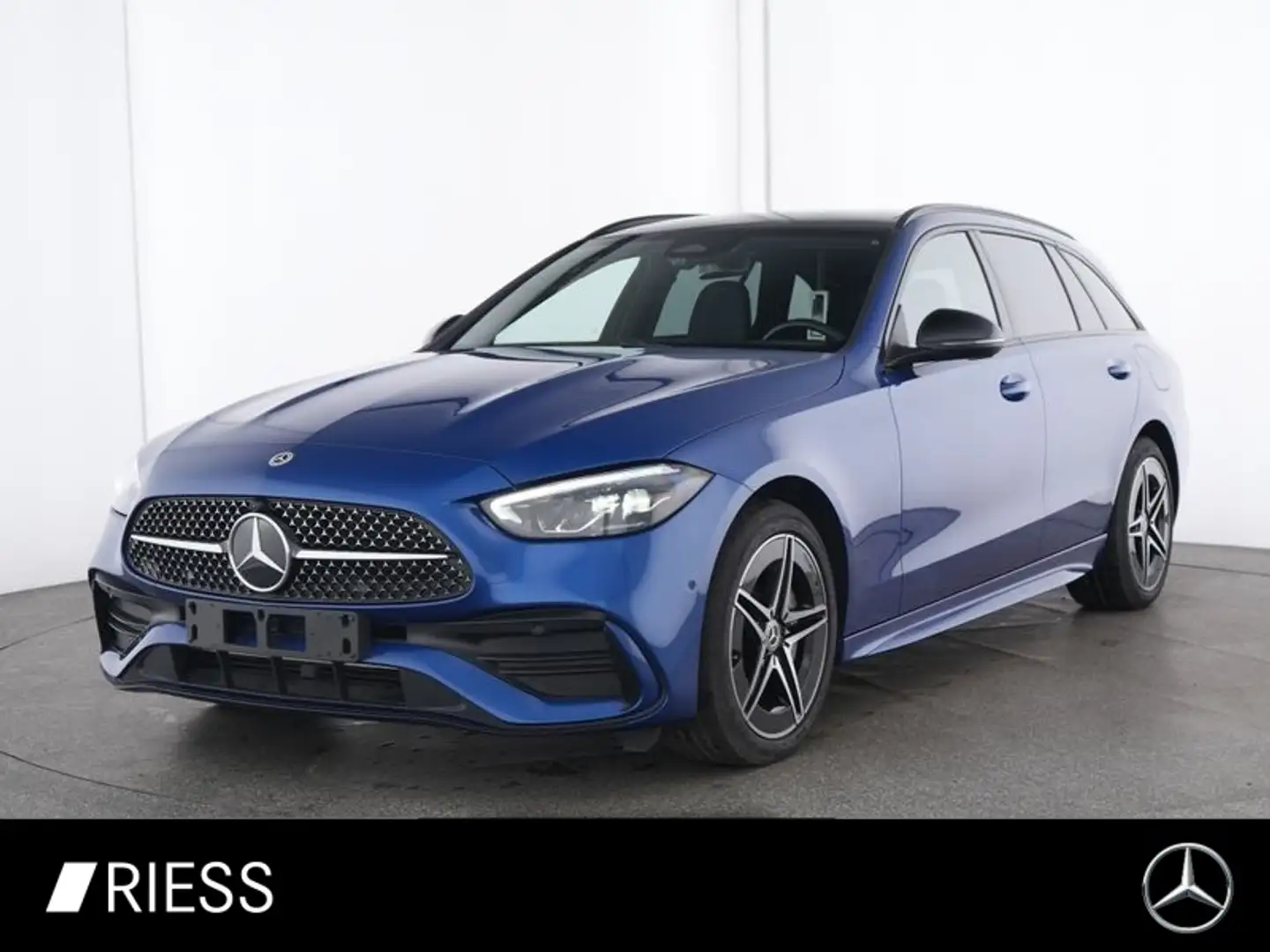 Mercedes-Benz C 300 e T AMG Sport Night Pano AHK W-Paket Burmes Blauw - 1