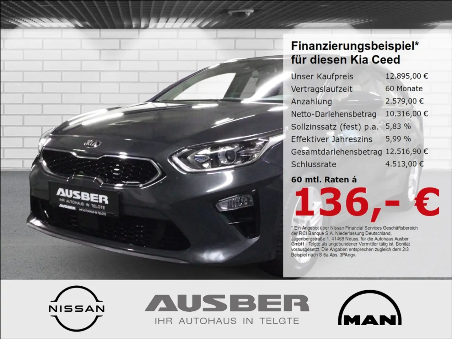Kia Ceed / cee'd Sportswagon Vision Automatik NAVI Sitz-/ Lenkradhe Gris - 1