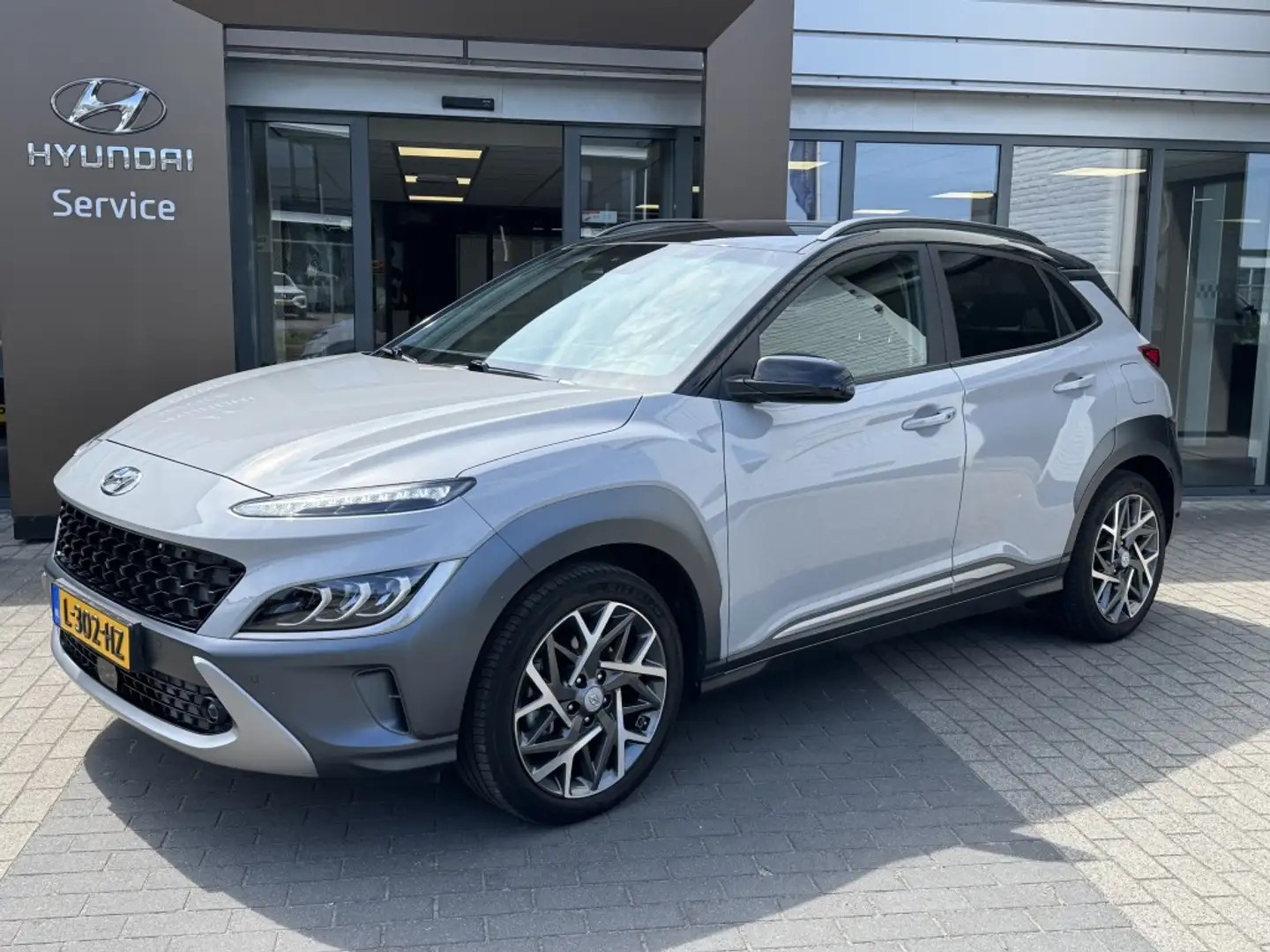 Hyundai KONA 1.6 GDI HEV Premium | Trekhaak 1350kg! | Leder | N Grijs - 1