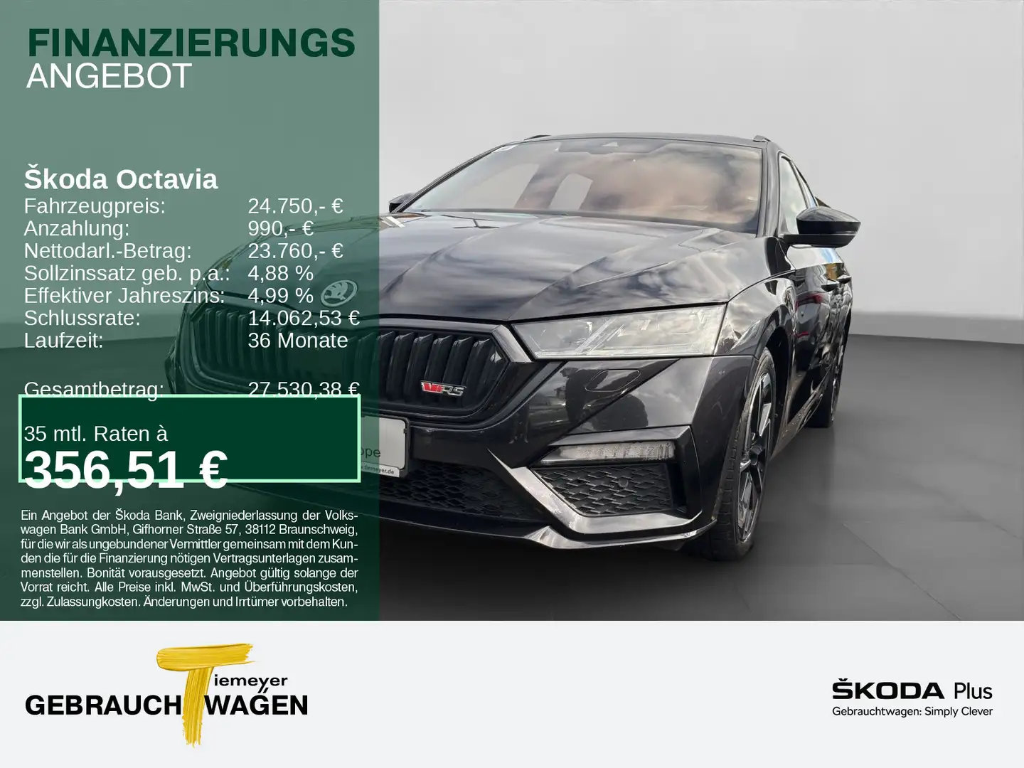Skoda Octavia Combi iV RS PANO eSITZE CANTON STANDHZG Schwarz - 1