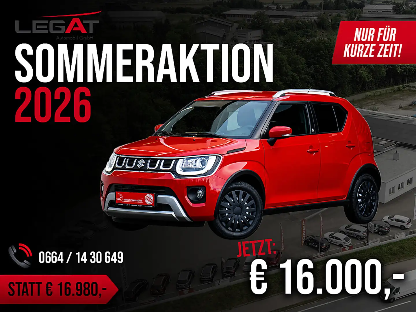 Suzuki Ignis 1,2 Dualjet Hybrid Flash *KAMERA*NAVI* Rot - 1