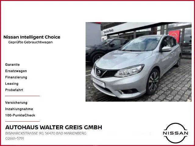 Nissan Pulsar N-Connecta Xtronic Klima 17" LM-Felgen Na