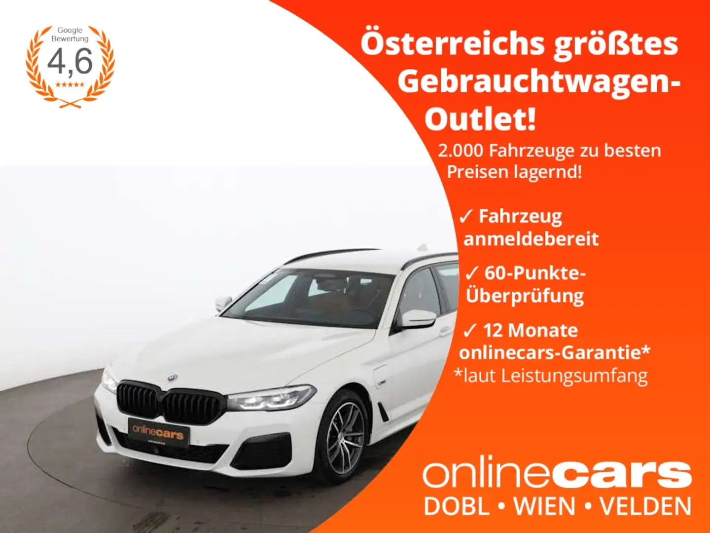 BMW 520 e Touring  M-Sport Aut LED AHK RADAR NAVI Weiß - 1