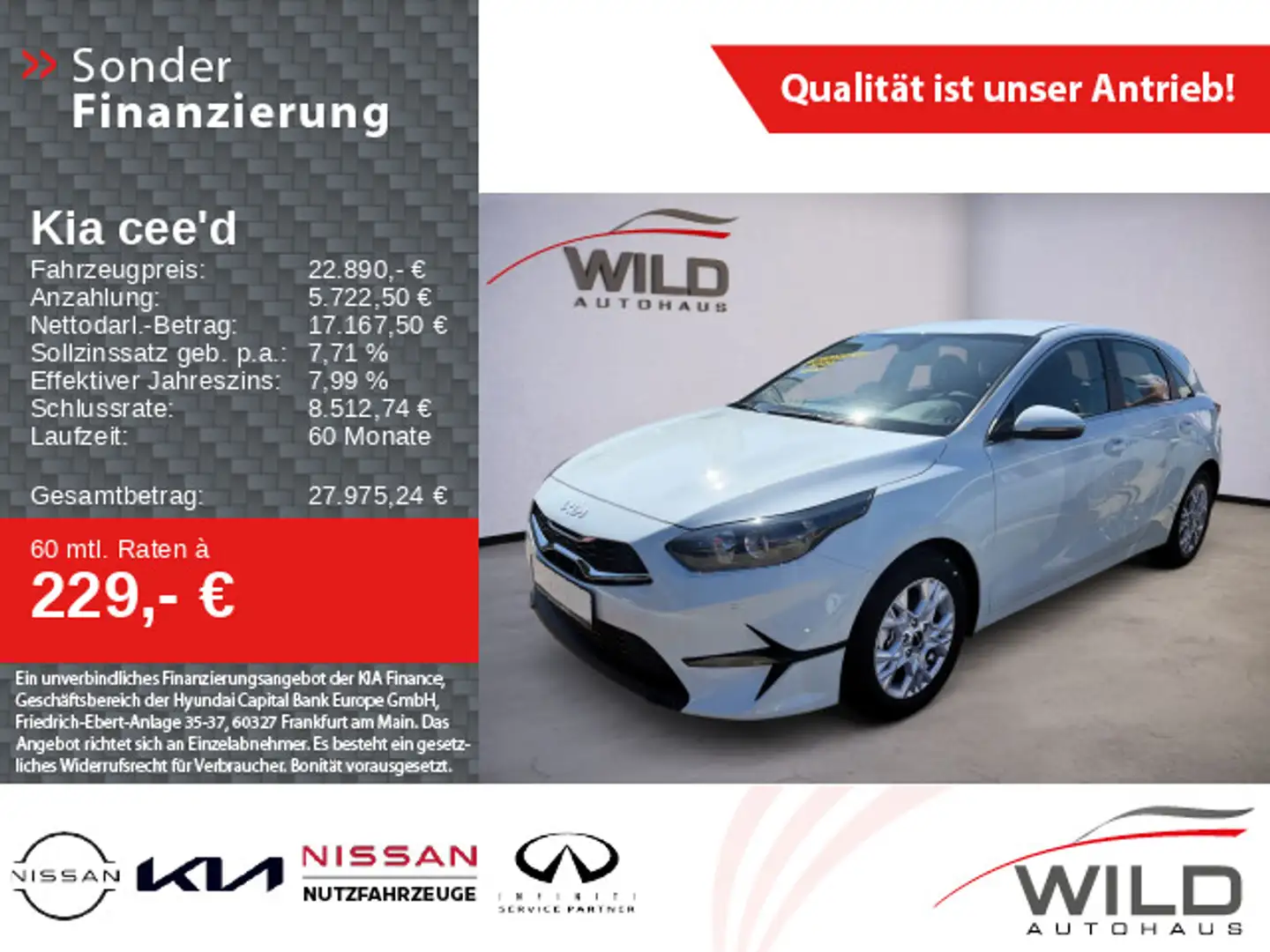 Kia Ceed / cee'd CEED 1.0T ULTIMATE Rückfahr, LED, Parksensoren Weiß - 1