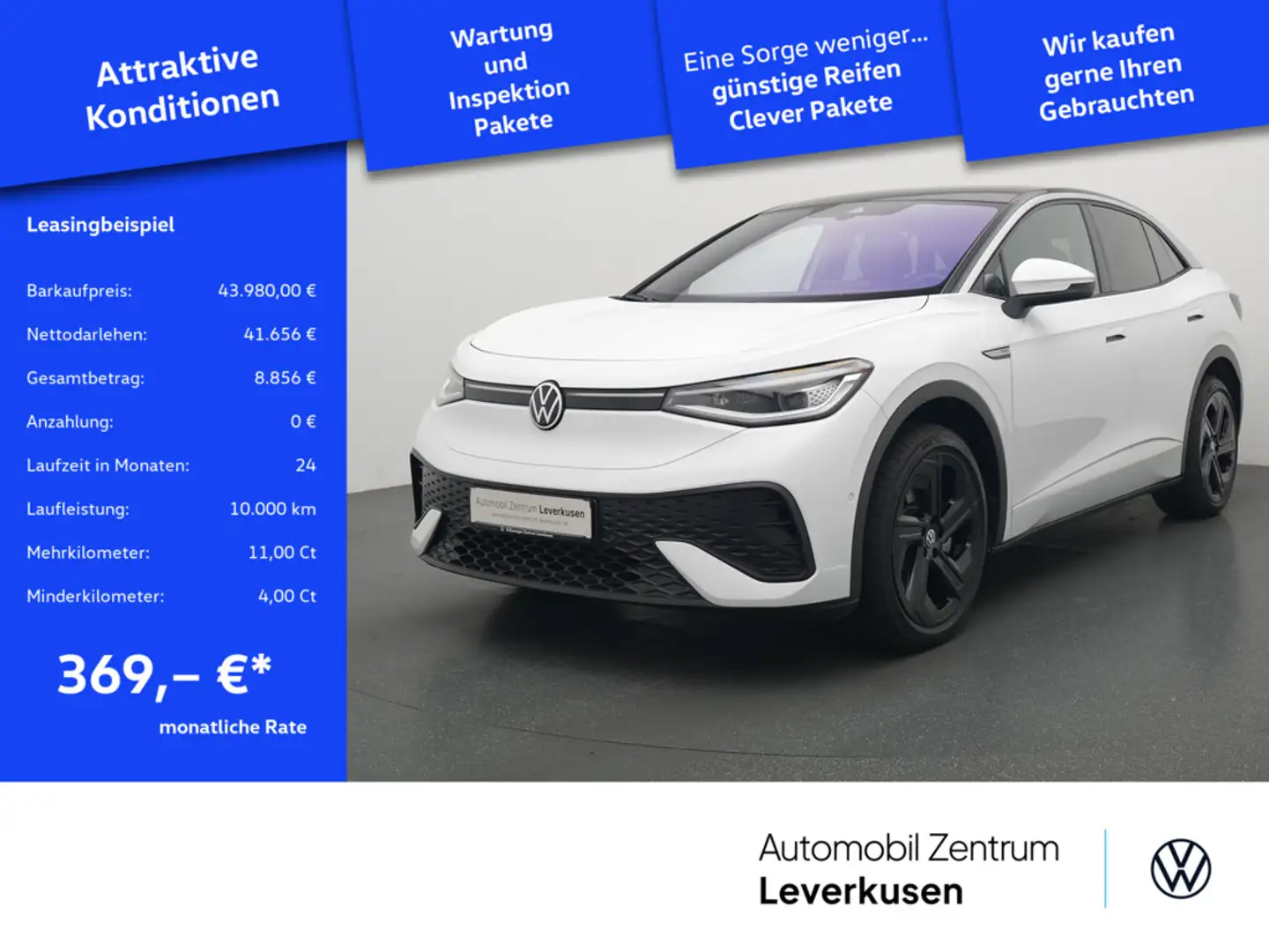 Volkswagen ID.5 Pro Performance PANO AHK NAVI 360° ACC Weiß - 1