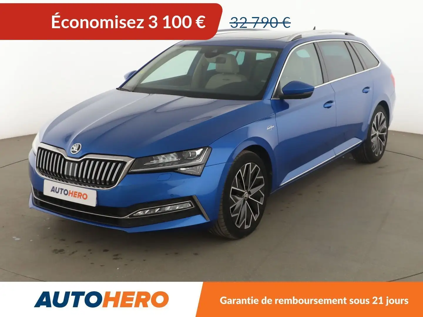 Skoda Superb Combi 2.0 TDI SCR Laurin & Klement DSG7 Bleu - 1