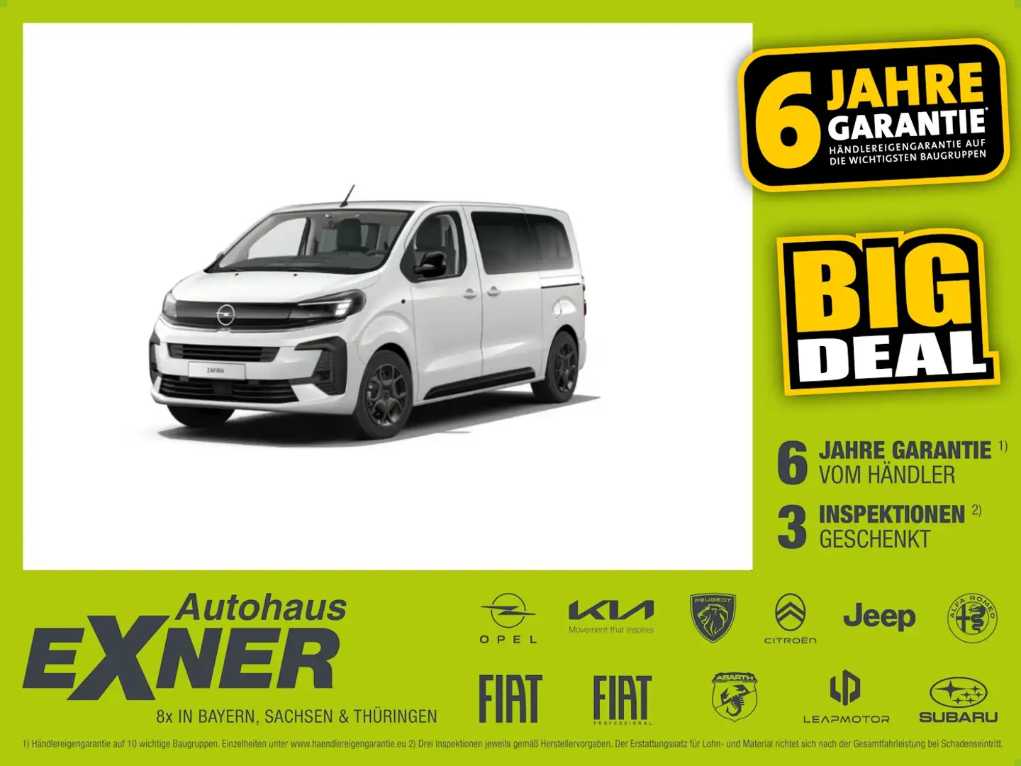 Opel Zafira Edition 8-Sitzer, Automatik, Klima Bílá - 1