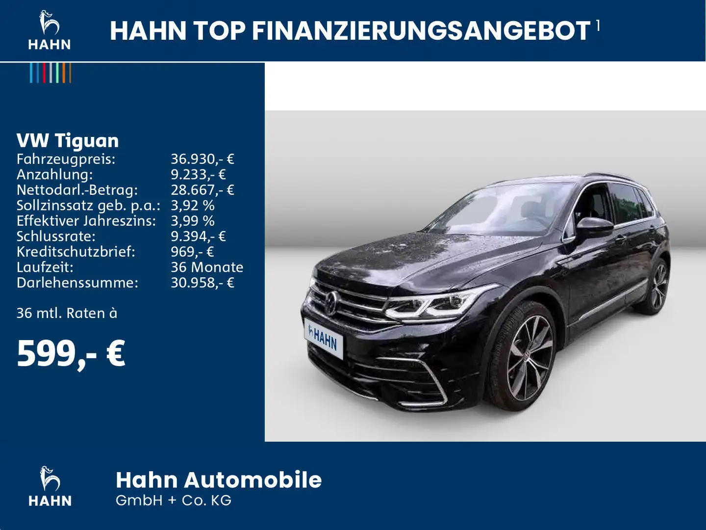 Volkswagen Tiguan R-Line 2.0TDI 4M DSG LED ACC Kamera Navi Schwarz - 2
