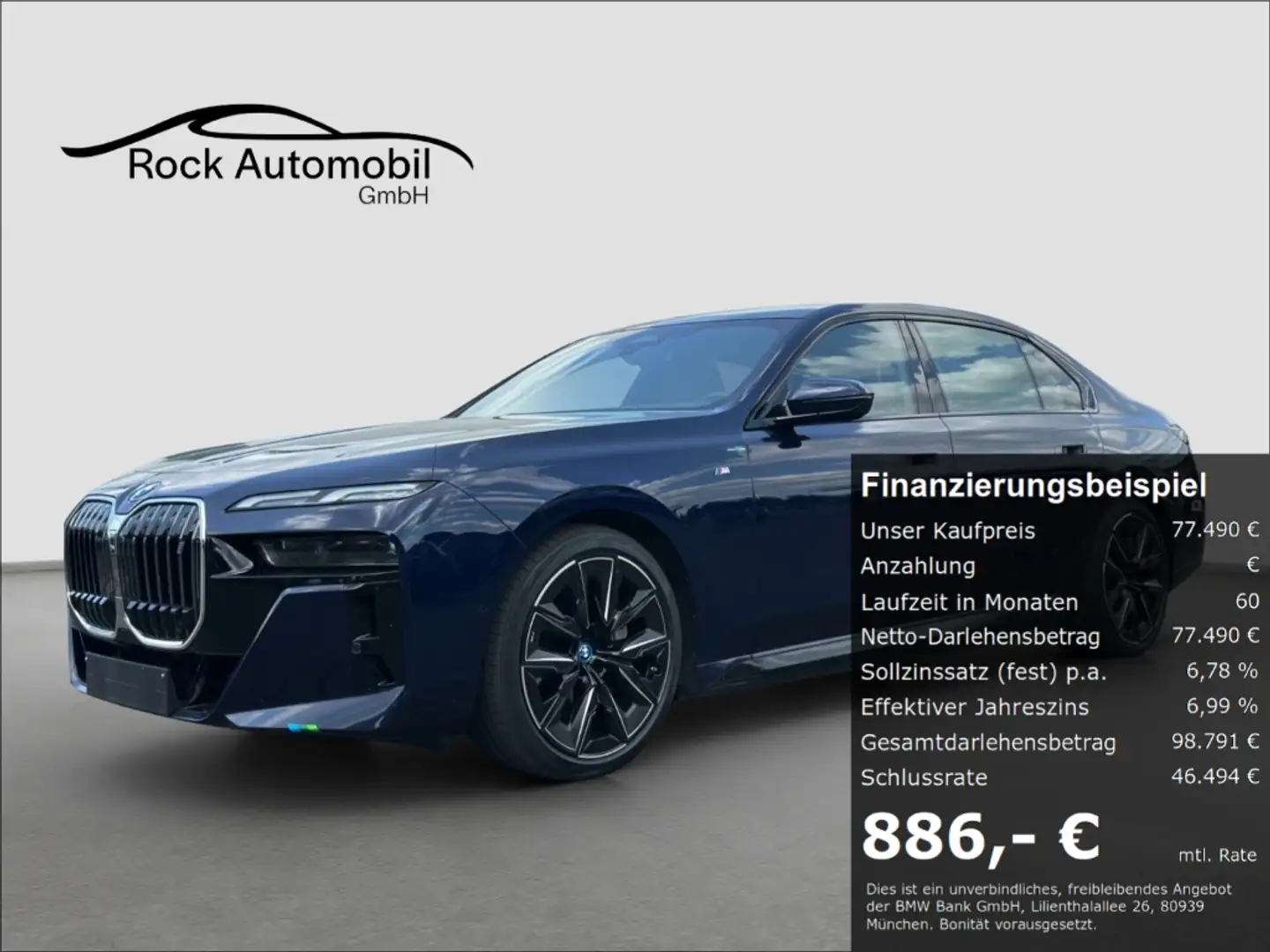 BMW i7 xDrive 60e M Sport B&W Sky Lounge *Vorstandsfahrze Modrá - 1