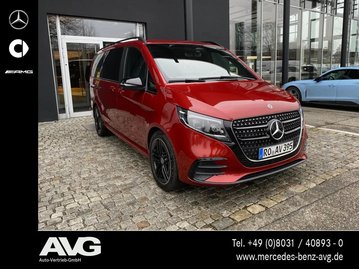 Mercedes-Benz V 300 V 300 d AVANTGARDE AMG Line Navi Burmester SHD Rood - 2