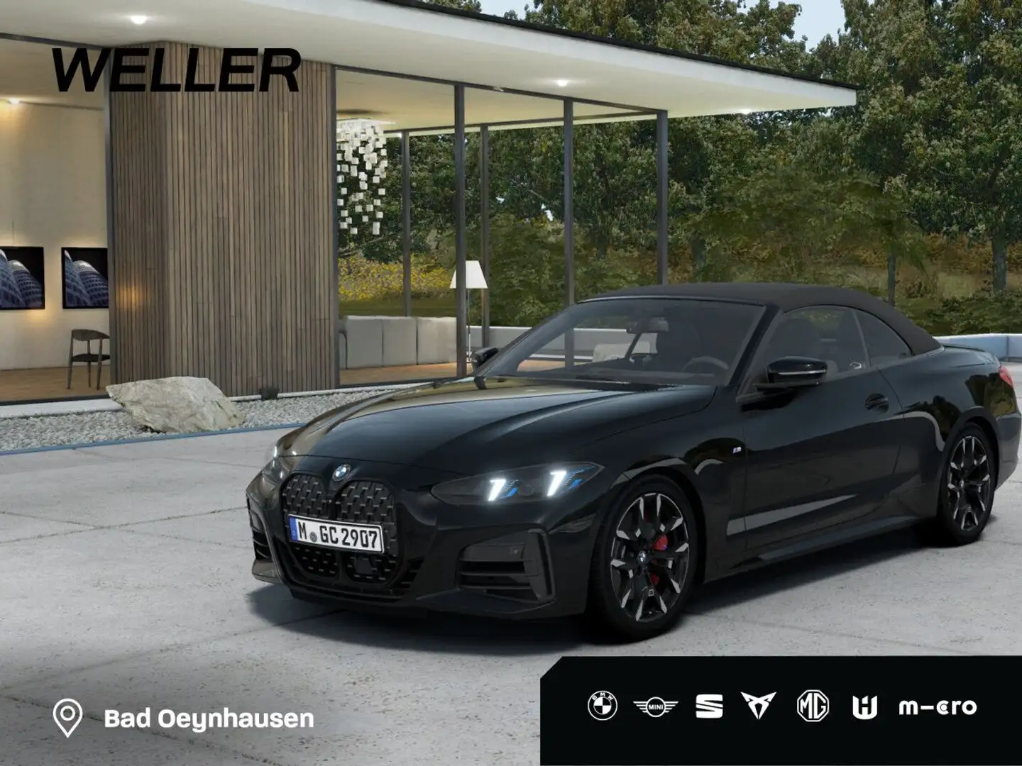 BMW 420 i Cabrio Aut. MPaket AdaLED 360° LiCoPro HiFi, Noir - 1