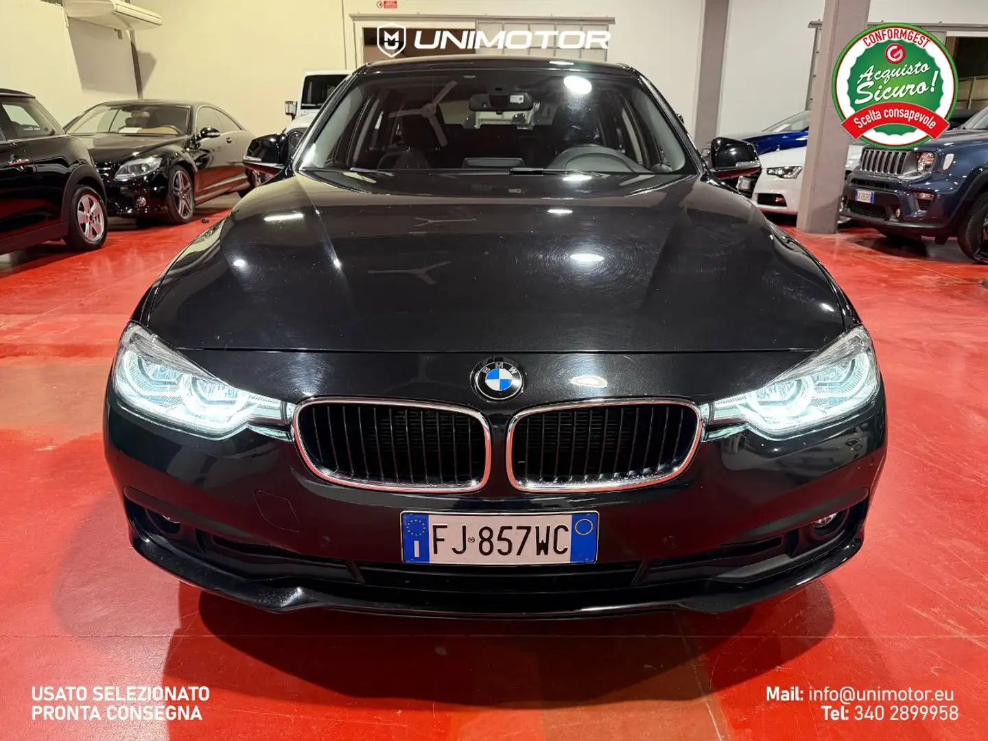 BMW 318 318d F31 Touring 150cv Sport Auto - GANCIO TRAINO Noir - 2